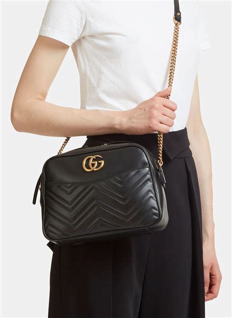 gucci gg marmont shoulder bag size|Gucci Marmont small matelasse bag.